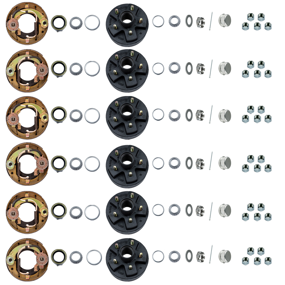 Lippert Triple-Axle 7 Inch x 1.25 Inch 2,200-lb Electric Brake and Hub Kit