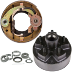 Lippert 7" x 1.25" Brake, Hub & Bearing Kit – 2,200-lb RH Axle – Dexter / AL-KO lippert 7x1.25 electric brake hub bearing kit 5 on 4.5 2200-lb right-hand axle dexter al-ko compatible