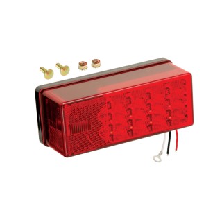 Wesbar 8-Function 3x8 LED Waterproof Trailer Taillight for Over 80 Inch (Left / Driver Side)