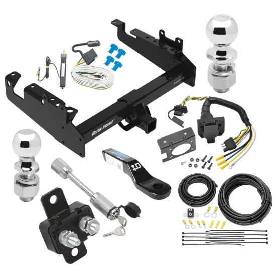 Trailer Tow Hitch For 19-24 Ford F-350 F-450 F-550 Cab and Chassis w/ w/ 7-Way Wiring Kit 2-5/16" and 2" Ball 8.5" Long 2" Drop Draw Bar and Towing Lock Trailer Tow Hitch For 19-24 Ford F-350 F-450 F-550 Cab and Chassis w/ w/ 7-Way Wiring Kit 2-5/16" and 2" Ball 8.5" Long 2" Drop Draw Bar and Towing Lock