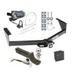 Custom Fit Trailer Hitch Wiring Harness (Plug & Play) 2" Drop Ball-Mount w/ Locking Pin/Clip 2" Chrome Ball Rubber Hitch Plug Cover Installation Hardware Installation Instructions 44006 118334 7005111 7010 Reese Trailer Tow Hitch 96-00 Chry Reese Trailer Tow Hitch For 96-00 Chrysler Town Country Dodge Grand Caravan Deluxe Package Wiring 2" Ball Mount and Lock