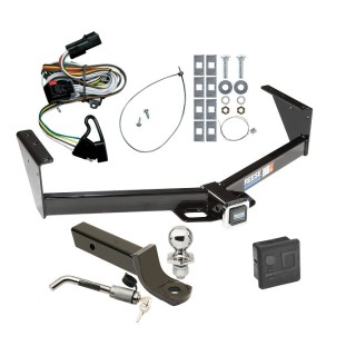 Custom Fit Trailer Hitch Wiring Harness (Plug & Play) 2" Drop Ball-Mount w/ Locking Pin/Clip 2" Chrome Ball Rubber Hitch Plug Cover Installation Hardware Installation Instructions 44006 118376 7005111 7010 Reese Trailer Tow Hitch 01-03 Chry Reese Trailer Tow Hitch For 01-03 Chrysler Town Country Voyager Dodge Grand Caravan Deluxe Package Wiring 2" Ball Mount and Lock