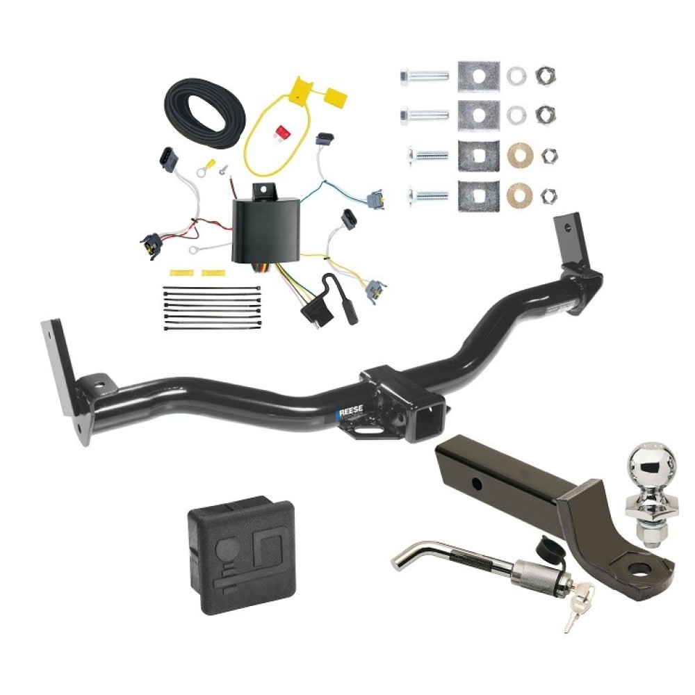 Custom Fit Trailer Hitch Wiring Harness (Plug & Play) 2" Drop Ball-Mount w/ Locking Pin/Clip 2" Chrome Ball Rubber Hitch Plug Cover Installation Hardware Installation Instructions 44067 118345 7005111 7010 Reese Trailer Tow Hitch 95-01 Explo Reese Trailer Tow Hitch For 95-01 Ford Explorer 97-01 Mercury Mountaineer Deluxe Package Wiring 2" Ball Mount and Lock