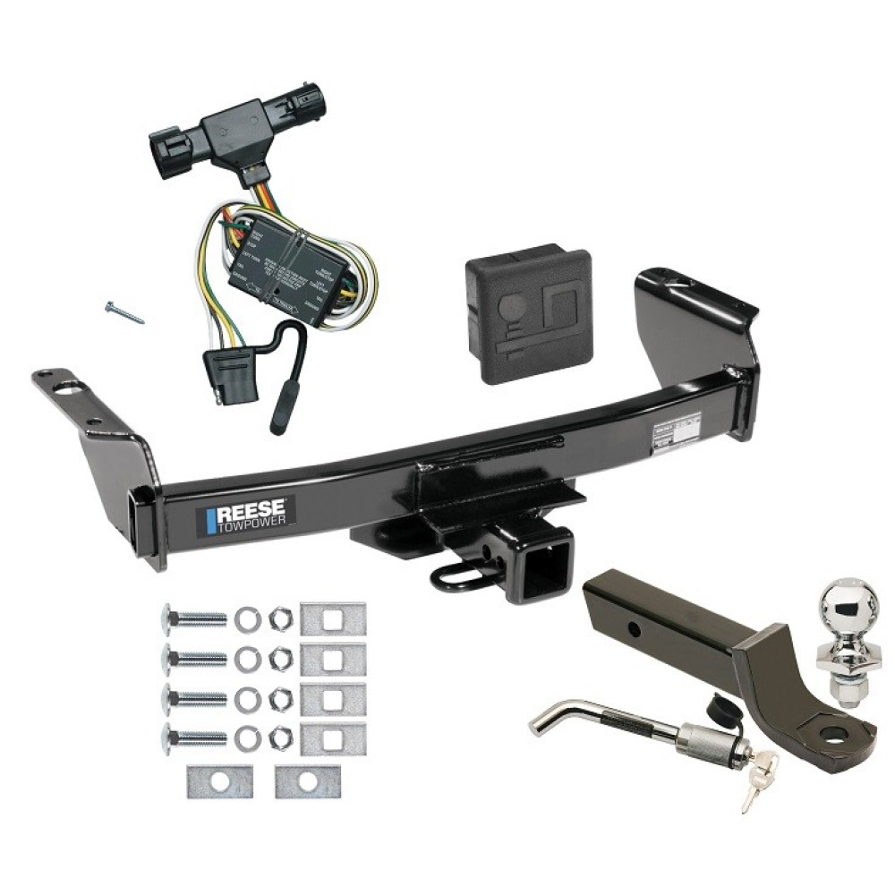 Custom Fit Trailer Hitch Wiring Harness (Plug & Play) 2" Drop Ball-Mount w/ Locking Pin/Clip 2" Chrome Ball Rubber Hitch Plug Cover Installation Hardware Installation Instructions 44101 118325 7005111 7010 Reese Trailer Tow Hitch 93-99 Rang Reese Trailer Tow Hitch For 93-99 Ford Ranger 94-09 Mazda B-Series Deluxe Package Wiring 2" Ball Mount and Lock