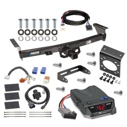 For 2005-2024 Nissan Frontier Trailer Hitch Tow PKG w/ Tekonsha BRAKE-EVN Brake Control + Plug & Play BC Adapter + 7-Way RV Wiring By Reese Towpower