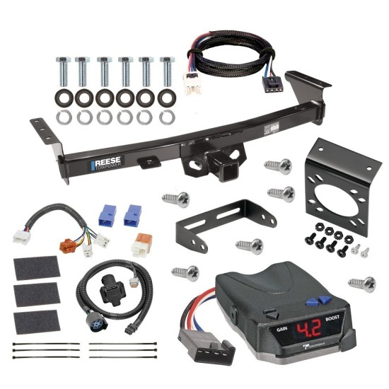 For 2005-2024 Nissan Frontier Trailer Hitch Tow PKG w/ Tekonsha BRAKE-EVN Brake Control + Plug & Play BC Adapter + 7-Way RV Wiring By Reese Towpower For 2005-2024 Nissan Frontier Trailer Hitch Tow PKG w/ Tekonsha BRAKE-EVN Brake Control + Plug & Play BC Adapter + 7-Way RV Wiring By Reese Towpower