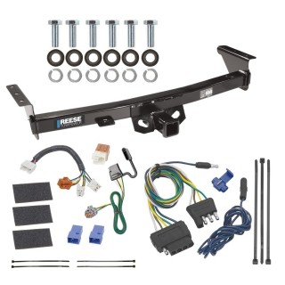 For 2005-2023 Nissan Frontier Trailer Hitch kit by: Reese For 2005-2023 Nissan Frontier Trailer Hitch Tow PKG w/ 5-Flat Wiring Harness By Reese Towpower