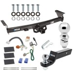 For 2005-2023 Nissan Frontier Trailer Hitch Tow PKG w/ 4-Flat Wiring + Starter Kit Ball Mount w/ 2" Drop & 2" Ball + 2-5/16" Ball By Reese Towpower