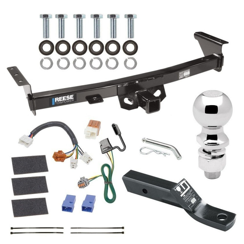 For 2005-2023 Nissan Frontier Trailer Hitch kit by: Reese For 2005-2023 Nissan Frontier Trailer Hitch Tow PKG w/ 4-Flat Wiring + Ball Mount w/ 2" Drop + 2-5/16" Ball By Reese Towpower
