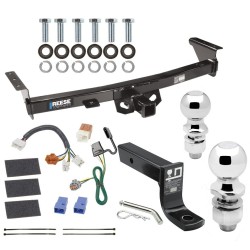 For 2005-2023 Nissan Frontier Trailer Hitch Tow PKG w/ 4-Flat Wiring + Ball Mount w/ 4" Drop + 2" Ball + 2-5/16" Ball By Reese Towpower