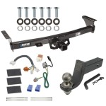 For 2005-2023 Nissan Frontier Trailer Hitch Tow PKG w/ 4-Flat Wiring + Interlock Tactical Starter Kit w/ 3-1/4" Drop & 2" Ball By Reese Towpower
