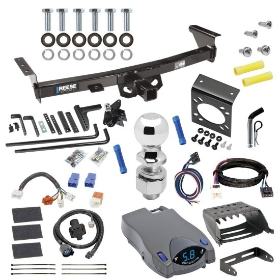 For 2005-2024 Nissan Frontier Trailer Hitch Tow PKG w/ 8K Round Bar Weight Distribution Hitch w/ 2-5/16" Ball + 2" Ball + Pin/Clip + Tekonsha Prodigy P2 Brake Control + Plug & Play BC Adapter + 7-Way RV Wiring By Reese Towpower For 2005-2024 Nissan Frontier Trailer Hitch Tow PKG w/ 8K Round Bar Weight Distribution Hitch w/ 2-5/16" Ball + 2" Ball + Pin/Clip + Tekonsha Prodigy P2 Brake Control + Plug & Play BC Adapter + 7-Way RV Wiring By Reese Towpower