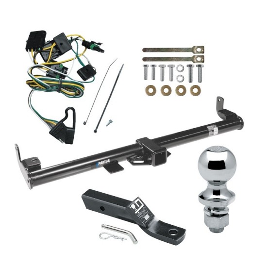 Custom Fit Trailer Hitch Wiring Harness (Plug & Play) 2" Drop Ball-Mount w/ Pin/Clip 1-7/8" Chrome Ball Installation Hardware Installation Instructions 75193 118356 23 63816 Draw-Tite Trailer Tow Hitch 97 Jeep Wrangler TJ Complete Package W Reese Trailer Tow Hitch For 97 Jeep Wrangler TJ Complete Package w/ Wiring and 1-7/8" Ball