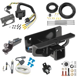 Trailer Hitch Tow Package w/ 7-Way RV Wiring For 03-18 Dodge Ram 1500 19-23 (Classic) 03-09 2500 3500 w/ 2" Drop Mount 2" Ball Class 4 2" Receiver Reese