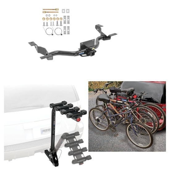 Custom Fit Trailer Hitch 4 Bike Carrier Installation Hardware Installation Instructions 44706 63124 Reese Trailer Hitch 4 Bike Rack 14-23 RAM ProMaster 1500 2500 All (3500 w/o Extended Body) Approved Recreational Offroad Use Carrier Adult Woman or Child Trailer Hitch w/ 4 Bike Rack For 14-24 RAM ProMaster 1500 2500 All (3500 w/o Extended Body) Approved for Recreational & Offroad Use Carrier for Adult Woman or Child Bicycles Foldable