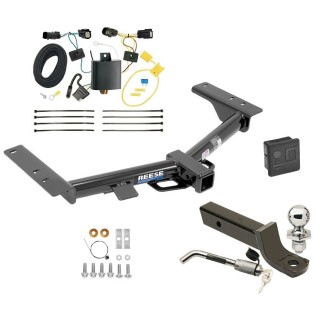Custom Fit Trailer Hitch Wiring Harness (Plug & Play) 2" Drop Ball-Mount w/ Locking Pin/Clip 2" Chrome Ball Rubber Hitch Plug Cover Installation Hardware Installation Instructions 44719 118643 7005111 7010 Reese Trailer Tow Hitch 15-23 Tran Reese Trailer Tow Hitch For 15-23 Ford Transit 150 250 350 Deluxe Package Wiring 2" Ball Mount and Lock