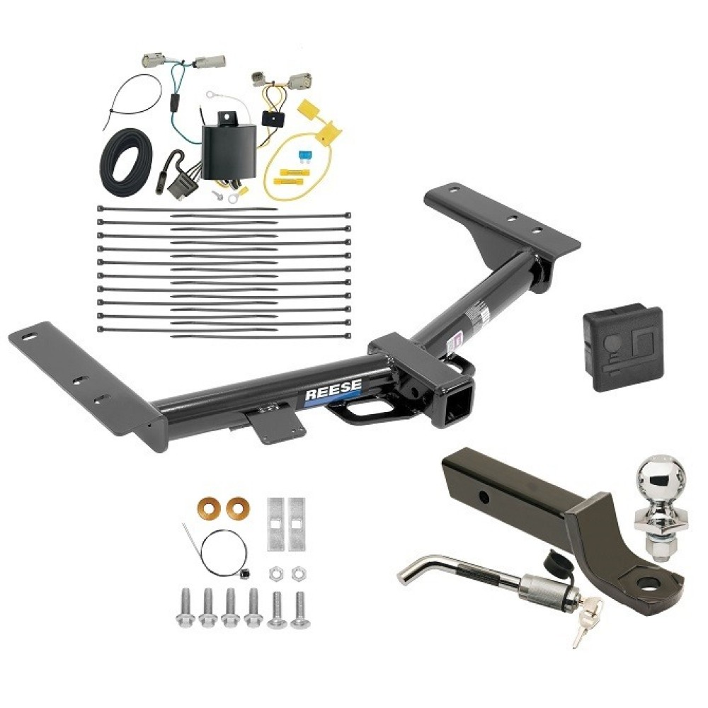 Custom Fit Trailer Hitch Wiring Harness (Plug & Play) 2" Drop Ball-Mount w/ Locking Pin/Clip 2" Chrome Ball Rubber Hitch Plug Cover Installation Hardware Installation Instructions 44719 118722 7005111 7010 Reese Trailer Tow Hitch 15-23 Tran Reese Trailer Tow Hitch For 15-23 Ford Transit-350 Except Single Rear Wheel w/148" Wheelbase or Cab & Chassis and the Cutaway Deluxe Package Wiring 2" Ball Mount and Lock