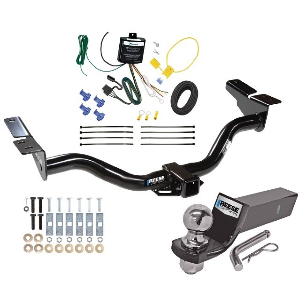 Custom Fit Trailer Hitch Wiring Harness (Requires Splicing) 2" Drop Ball-Mount w/ Pin/Clip 2" Chrome Ball Installation Hardware Installation Instructions 44723 119148 21536 Reese Trailer Tow Hitch 2004 Escape Mazda Tribute Complete Package Wiri Reese Trailer Tow Hitch For 2004 Ford Escape Mazda Tribute Complete Package w/ Wiring and 2" Ball