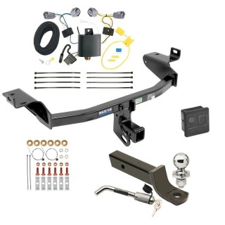 Custom Fit Trailer Hitch Wiring Harness (Plug & Play) 2" Drop Ball-Mount w/ Locking Pin/Clip 2" Chrome Ball Rubber Hitch Plug Cover Installation Hardware Installation Instructions 44765 118605 7005111 7010 Reese Trailer Tow Hitch 14-18 Jeep Reese Trailer Tow Hitch For 14-18 Jeep Cherokee Deluxe Package Wiring 2" Ball Mount and Lock