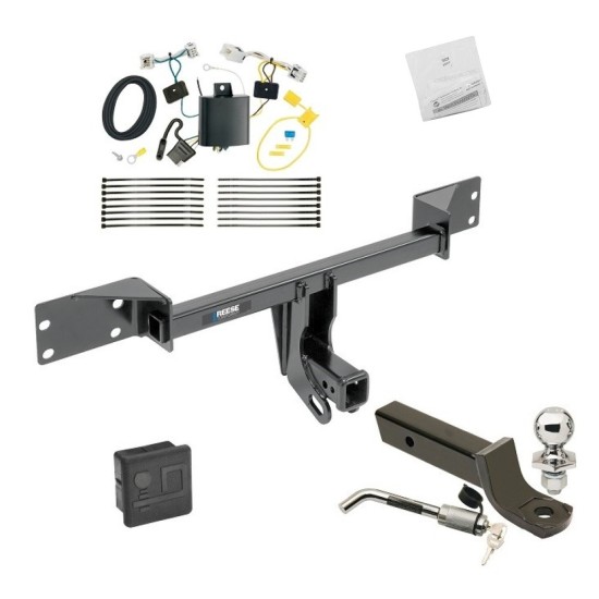 Custom Fit Trailer Hitch Wiring Harness (Plug & Play) 2" Drop Ball-Mount w/ Locking Pin/Clip 2" Chrome Ball Rubber Hitch Plug Cover Installation Hardware Installation Instructions 44777 118736 7005111 7010 Reese Towpower Trailer Tow Hitch 17 Reese Trailer Tow Hitch For 17-19 Infiniti QX30 Except Sport Deluxe Package Wiring 2" Ball Mount and Lock