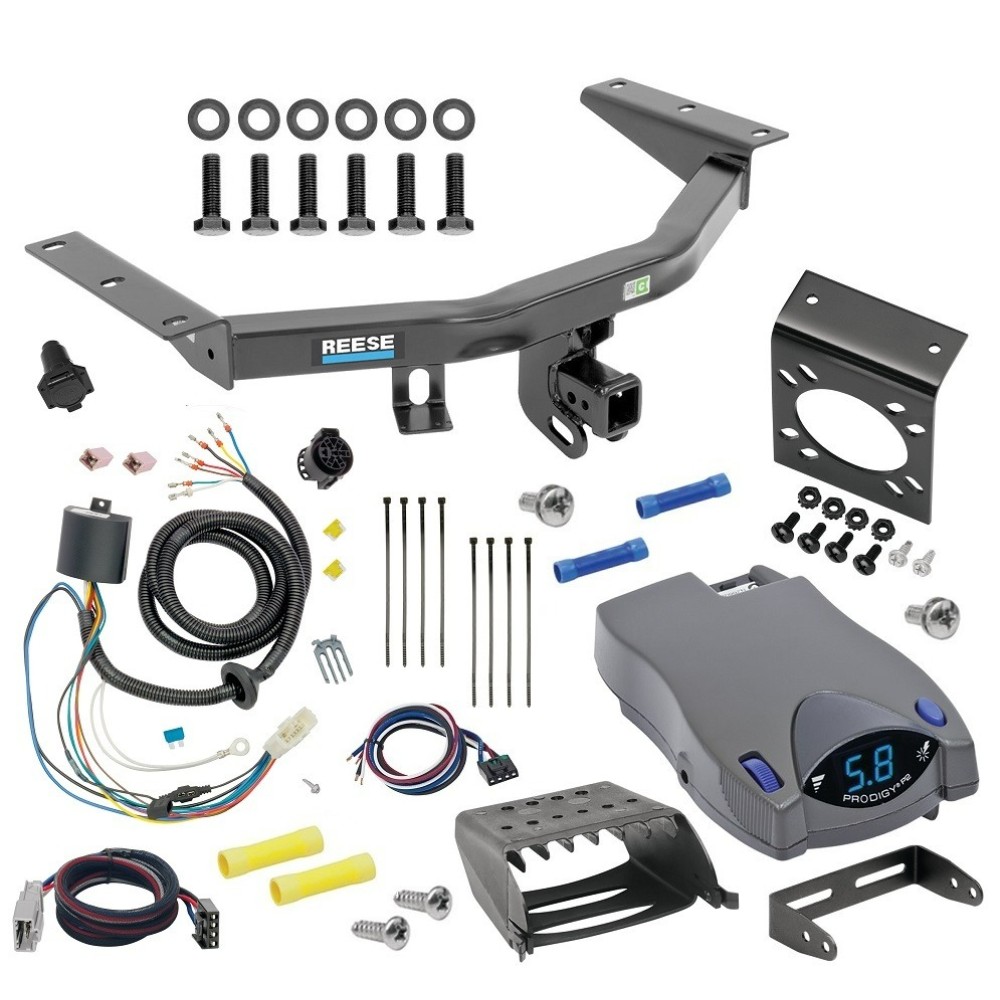 For 2016-2022 Honda Pilot Trailer Hitch kit by: Reese For 2016-2022 Honda Pilot Trailer Hitch Tow PKG w/ Tekonsha Prodigy P2 Brake Control + Plug & Play BC Adapter + 7-Way RV Wiring By Reese Towpower