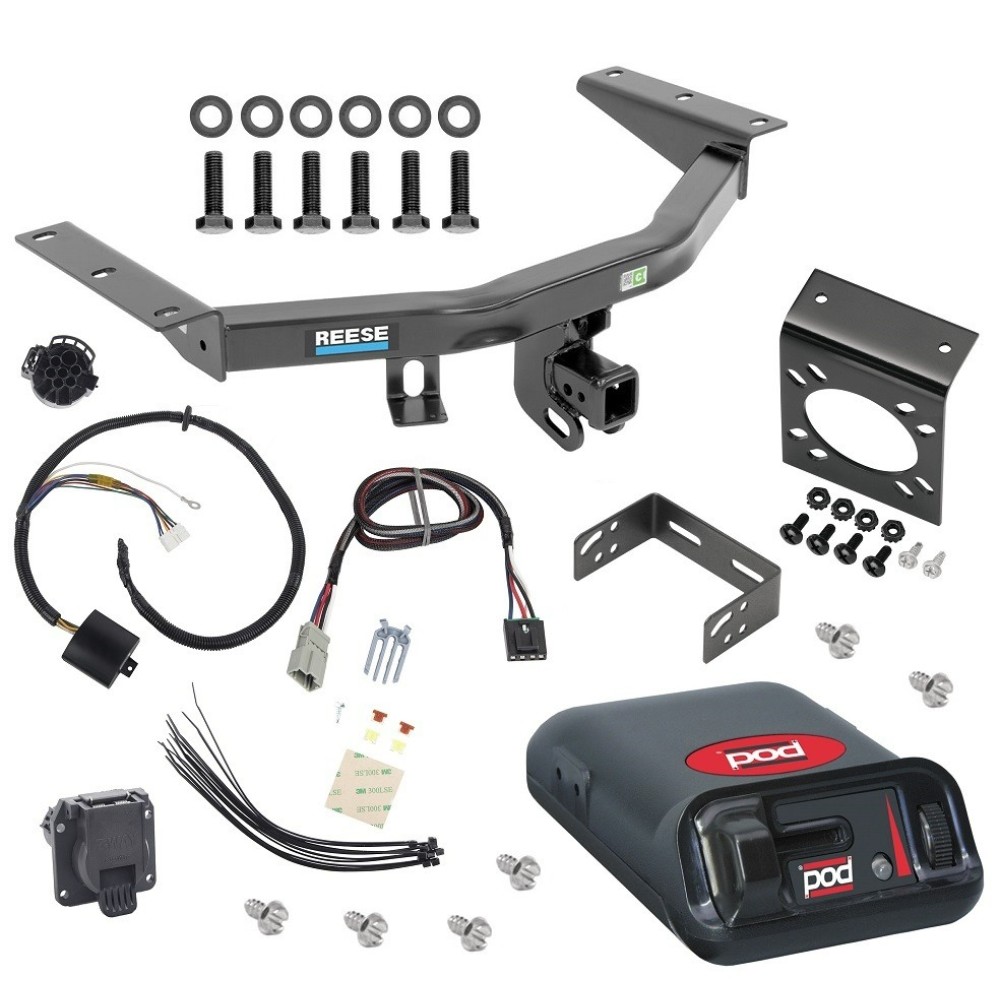 For 2014-2020 Acura MDX Trailer Hitch kit by: Reese For 2014-2020 Acura MDX Trailer Hitch Tow PKG w/ Pro Series POD Brake Control + Plug & Play BC Adapter + 7-Way RV Wiring (Excludes: w/Full Size Spare Tire Models) By Reese Towpower