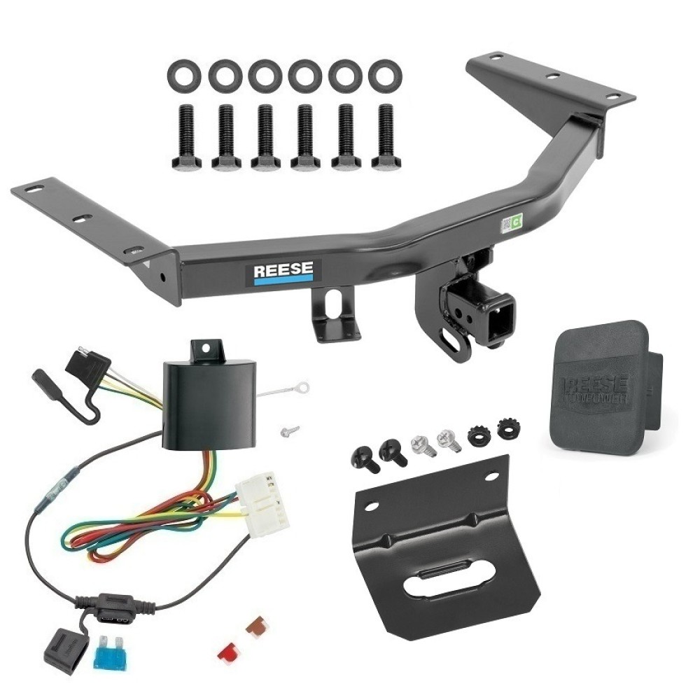 For 2014-2020 Acura MDX Trailer Hitch kit by: Reese For 2014-2020 Acura MDX Trailer Hitch Tow PKG w/ 4-Flat Wiring Harness + Wiring Bracket + Hitch Cover (Excludes: w/Full Size Spare Tire Models) By Reese Towpower