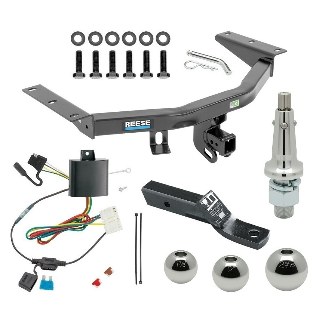 For 2014-2020 Acura MDX Trailer Hitch kit by: Reese For 2014-2020 Acura MDX Trailer Hitch Tow PKG w/ 4-Flat Wiring + Ball Mount w/ 2" Drop + Interchangeable Ball 1-7/8" & 2" & 2-5/16" (Excludes: w/Full Size Spare Tire Models) By Reese Towpower