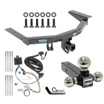 For 2016-2022 Honda Pilot Trailer Hitch kit by: Reese For 2016-2022 Honda Pilot Trailer Hitch Tow PKG w/ 4-Flat Wiring + Triple Ball Ball Mount 1-7/8" & 2" & 2-5/16" Trailer Balls + Pin/Clip By Reese Towpower