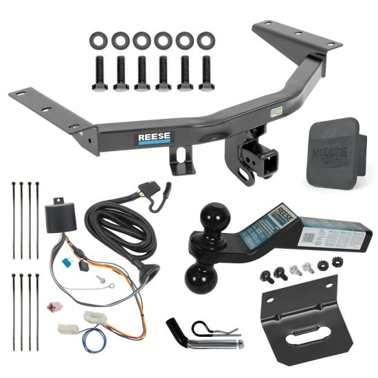 For 2016-2022 Honda Pilot Trailer Hitch kit by: Reese For 2016-2022 Honda Pilot Trailer Hitch Tow PKG w/ 4-Flat Wiring + Dual Ball Ball Mount 2" & 2-5/16" Trailer Balls + Pin/Clip + Wiring Bracket + Hitch Cover By Reese Towpower
