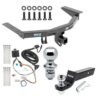 For 2016-2022 Honda Pilot Trailer Hitch kit by: Reese For 2016-2022 Honda Pilot Trailer Hitch Tow PKG w/ 4-Flat Wiring + Starter Kit Ball Mount w/ 2" Drop & 2" Ball + 1-7/8" Ball By Reese Towpower
