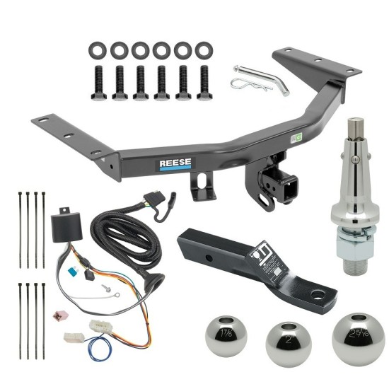 For 2016-2022 Honda Pilot Trailer Hitch kit by: Reese For 2016-2022 Honda Pilot Trailer Hitch Tow PKG w/ 4-Flat Wiring + Ball Mount w/ 2" Drop + Interchangeable Ball 1-7/8" & 2" & 2-5/16" By Reese Towpower