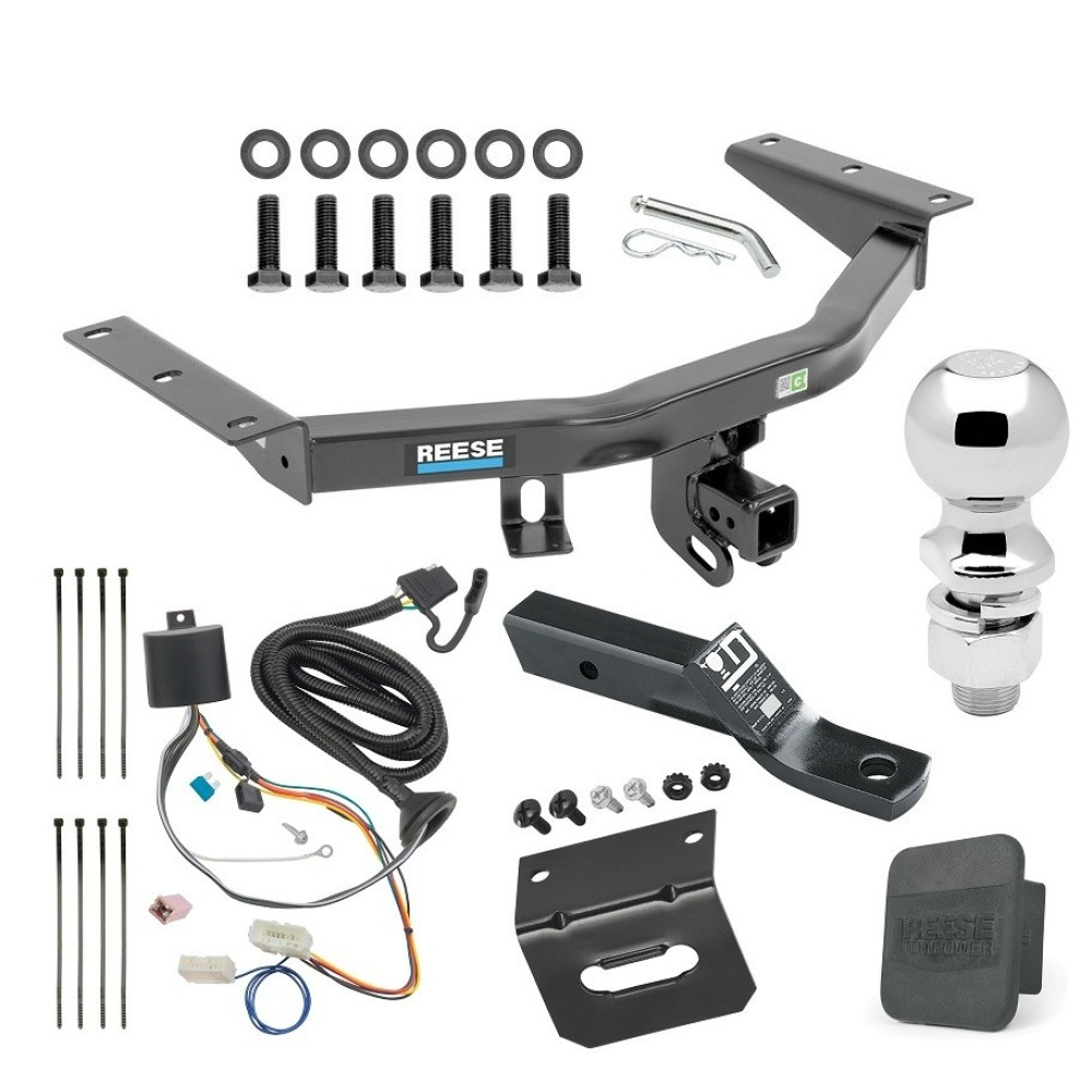 For 2016-2022 Honda Pilot Trailer Hitch kit by: Reese For 2016-2022 Honda Pilot Trailer Hitch Tow PKG w/ 4-Flat Wiring + Ball Mount w/ 2" Drop + 2-5/16" Ball + Wiring Bracket + Hitch Cover By Reese Towpower