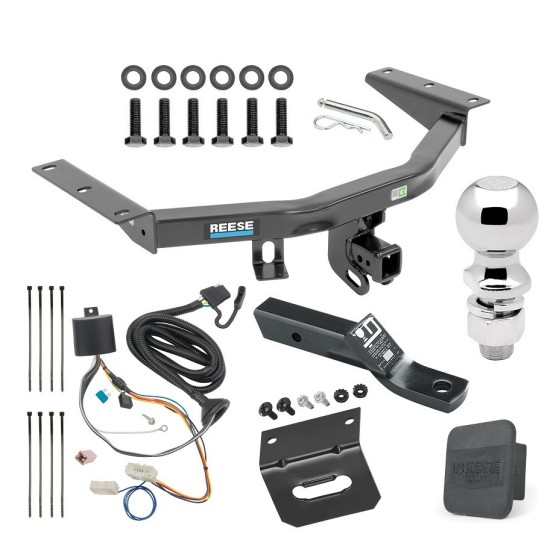 For 2016-2022 Honda Pilot Trailer Hitch kit by: Reese For 2016-2022 Honda Pilot Trailer Hitch Tow PKG w/ 4-Flat Wiring + Ball Mount w/ 2" Drop + 2-5/16" Ball + Wiring Bracket + Hitch Cover By Reese Towpower