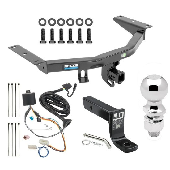 For 2016-2022 Honda Pilot Trailer Hitch kit by: Reese For 2016-2022 Honda Pilot Trailer Hitch Tow PKG w/ 4-Flat Wiring + Ball Mount w/ 4" Drop + 2-5/16" Ball By Reese Towpower