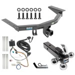 For 2016-2022 Honda Pilot Trailer Hitch kit by: Reese For 2016-2022 Honda Pilot Trailer Hitch Tow PKG w/ 4-Flat Wiring + Triple Ball Ball Mount 1-7/8" & 2" & 2-5/16" Trailer Balls w/ Tow Hook + Pin/Clip By Reese Towpower