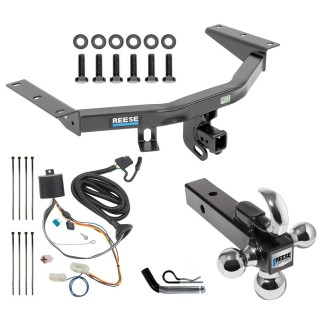 For 2016-2022 Honda Pilot Trailer Hitch kit by: Reese For 2016-2022 Honda Pilot Trailer Hitch Tow PKG w/ 4-Flat Wiring + Triple Ball Ball Mount 1-7/8" & 2" & 2-5/16" Trailer Balls w/ Tow Hook + Pin/Clip By Reese Towpower