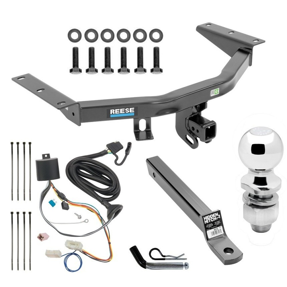 For 2016-2022 Honda Pilot Trailer Hitch kit by: Reese For 2016-2022 Honda Pilot Trailer Hitch Tow PKG w/ 4-Flat Wiring + Extended 16" Long Ball Mount w/ 2" Drop + Pin/Clip + 2" Ball By Reese Towpower