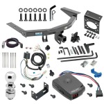 For 2016-2022 Honda Pilot Trailer Hitch Tow PKG w/ 8K Round Bar Weight Distribution Hitch w/ 2-5/16" Ball + 2" Ball + Pin/Clip + Pro Series Pilot Brake Control + Plug & Play BC Adapter + 7-Way RV Wiring By Reese Towpower