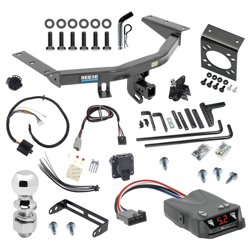 For 2014-2020 Acura MDX Trailer Hitch kit by: Reese For 2014-2020 Acura MDX Trailer Hitch Tow PKG w/ 8K Round Bar Weight Distribution Hitch w/ 2-5/16" Ball + 2" Ball + Pin/Clip + Tekonsha Brakeman IV Brake Control + Plug & Play BC Adapter + 7-Way RV Wiring (Excludes: w/Full Size Spare Tire Mo