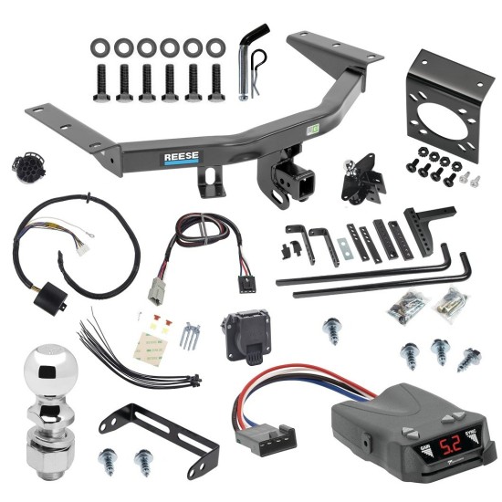 For 2014-2020 Acura MDX Trailer Hitch kit by: Reese For 2014-2020 Acura MDX Trailer Hitch Tow PKG w/ 8K Round Bar Weight Distribution Hitch w/ 2-5/16" Ball + 2" Ball + Pin/Clip + Tekonsha Brakeman IV Brake Control + Plug & Play BC Adapter + 7-Way RV Wiring (Excludes: w/Full Size Spare Tire Mo