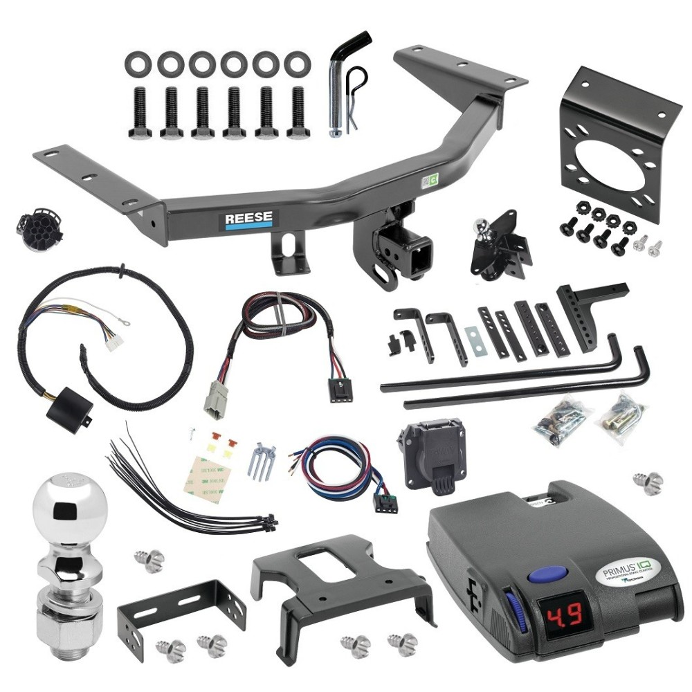 For 2014-2020 Acura MDX Trailer Hitch kit by: Reese For 2014-2020 Acura MDX Trailer Hitch Tow PKG w/ 8K Round Bar Weight Distribution Hitch w/ 2-5/16" Ball + 2" Ball + Pin/Clip + Tekonsha Primus IQ Brake Control + Plug & Play BC Adapter + 7-Way RV Wiring (Excludes: w/Full Size Spare Tire Mode