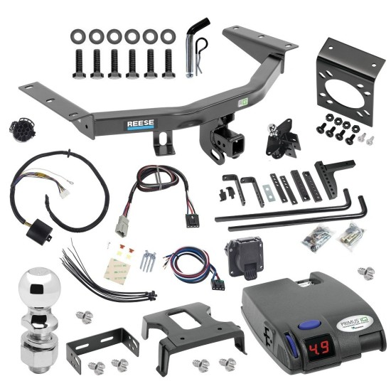 For 2014-2020 Acura MDX Trailer Hitch kit by: Reese For 2014-2020 Acura MDX Trailer Hitch Tow PKG w/ 8K Round Bar Weight Distribution Hitch w/ 2-5/16" Ball + 2" Ball + Pin/Clip + Tekonsha Primus IQ Brake Control + Plug & Play BC Adapter + 7-Way RV Wiring (Excludes: w/Full Size Spare Tire Mode