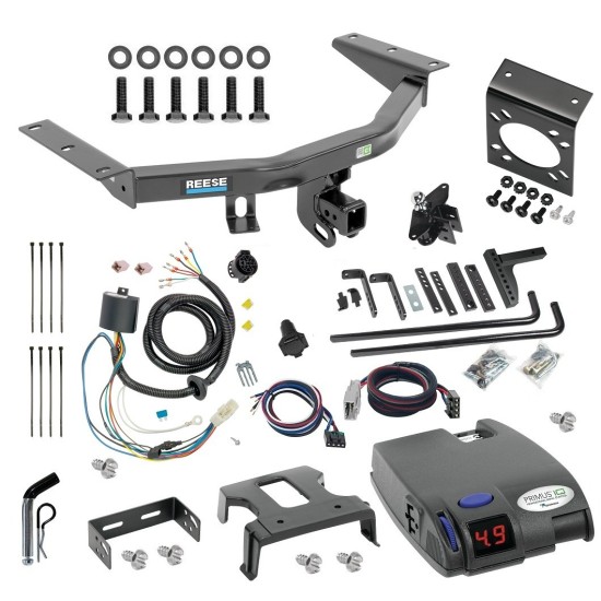 For 2016-2022 Honda Pilot Trailer Hitch kit by: Reese For 2016-2022 Honda Pilot Trailer Hitch Tow PKG w/ 8K Round Bar Weight Distribution Hitch w/ 2-5/16" Ball + Pin/Clip + Tekonsha Primus IQ Brake Control + Plug & Play BC Adapter + 7-Way RV Wiring By Reese Towpower