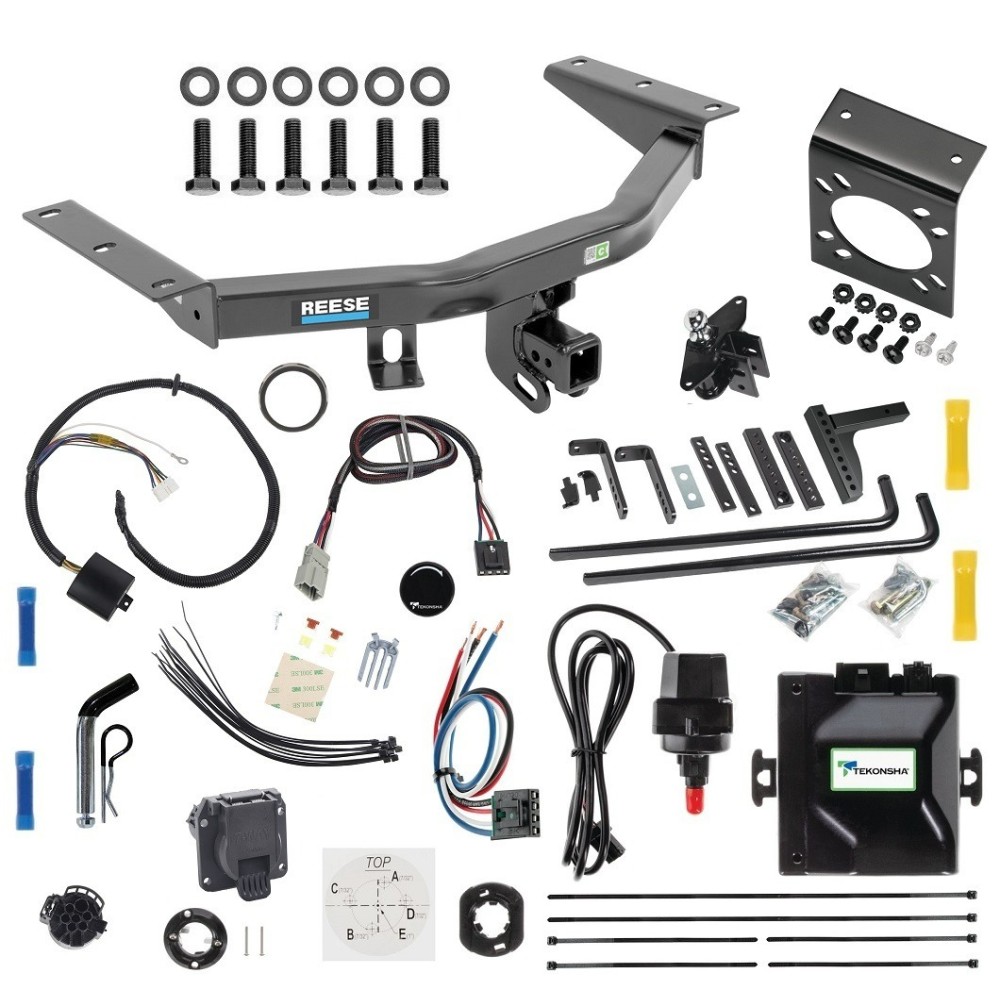 For 2014-2020 Acura MDX Trailer Hitch kit by: Reese For 2014-2020 Acura MDX Trailer Hitch Tow PKG w/ 8K Round Bar Weight Distribution Hitch w/ 2-5/16" Ball + Pin/Clip + Tekonsha Prodigy iD Bluetooth Wireless Brake Control + Plug & Play BC Adapter + 7-Way RV Wiring (Excludes: w/Full Size Spare Tire