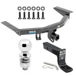 For 2016-2022 Honda Pilot Trailer Hitch Tow PKG w/ Ball Mount w/ 4" Drop + 2" Ball By Reese Towpower