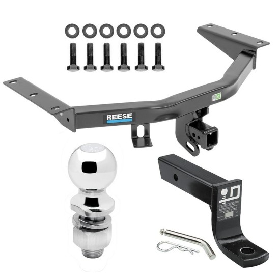 For 2016-2022 Honda Pilot Trailer Hitch Tow PKG w/ Ball Mount w/ 4" Drop + 2" Ball By Reese Towpower