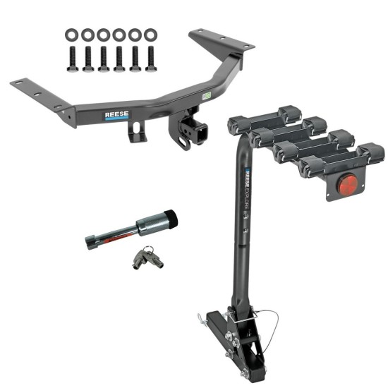 For 2014-2020 Acura MDX Trailer Hitch kit by: Reese For 2014-2020 Acura MDX Trailer Hitch Tow PKG w/ 4 Bike Carrier Rack + Hitch Lock (Excludes: w/Full Size Spare Tire Models) By Reese Towpower