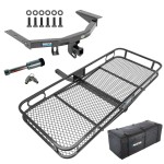 For 2016-2022 Honda Pilot Trailer Hitch Tow PKG w/ 60" x 24" Cargo Carrier + Cargo Bag + Hitch Lock By Reese Towpower