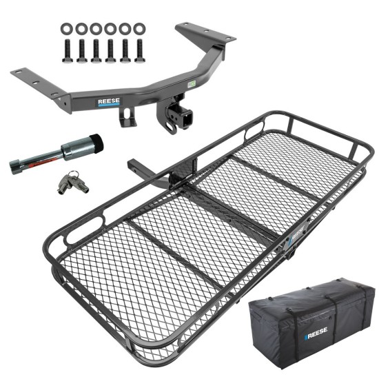For 2016-2022 Honda Pilot Trailer Hitch Tow PKG w/ 60" x 24" Cargo Carrier + Cargo Bag + Hitch Lock By Reese Towpower
